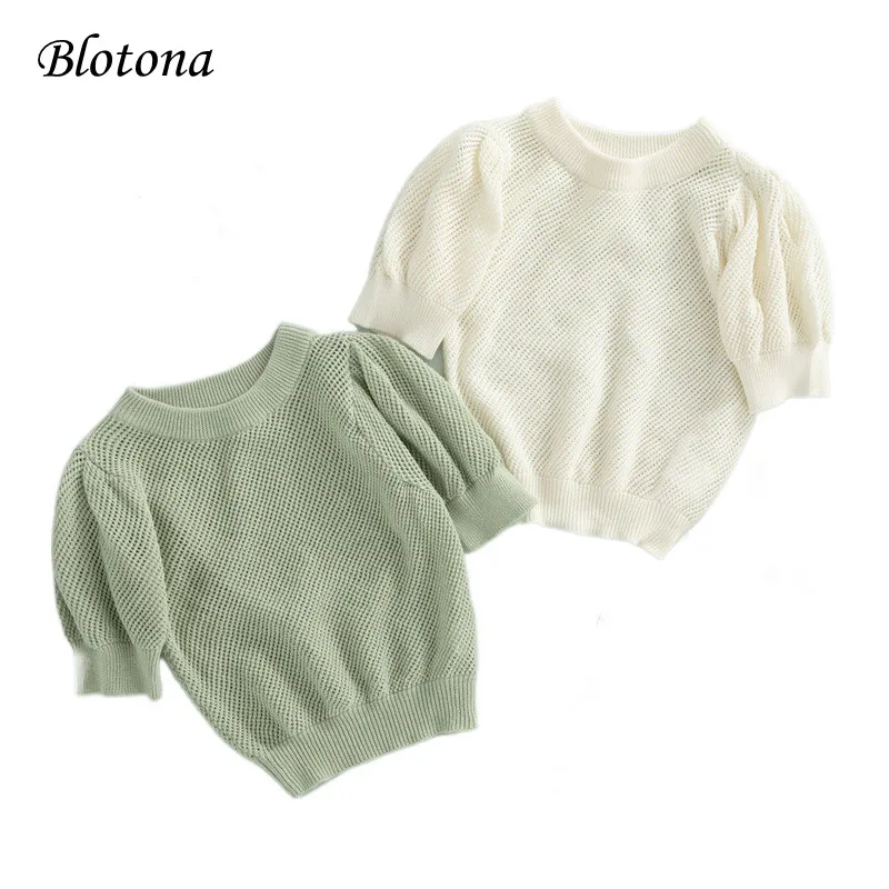 Повседневная футболка для маленьких девочек Blotona, топы, однотонная свободная вязаная блузка с коротким рукавом и вырезами, на возраст 0-3 год...
Повседневная футболка для маленьких девочек Blotona, топы, однотонная свободная вязаная блузка с коротким рукавом и вырезами, на возраст 0-3 год...