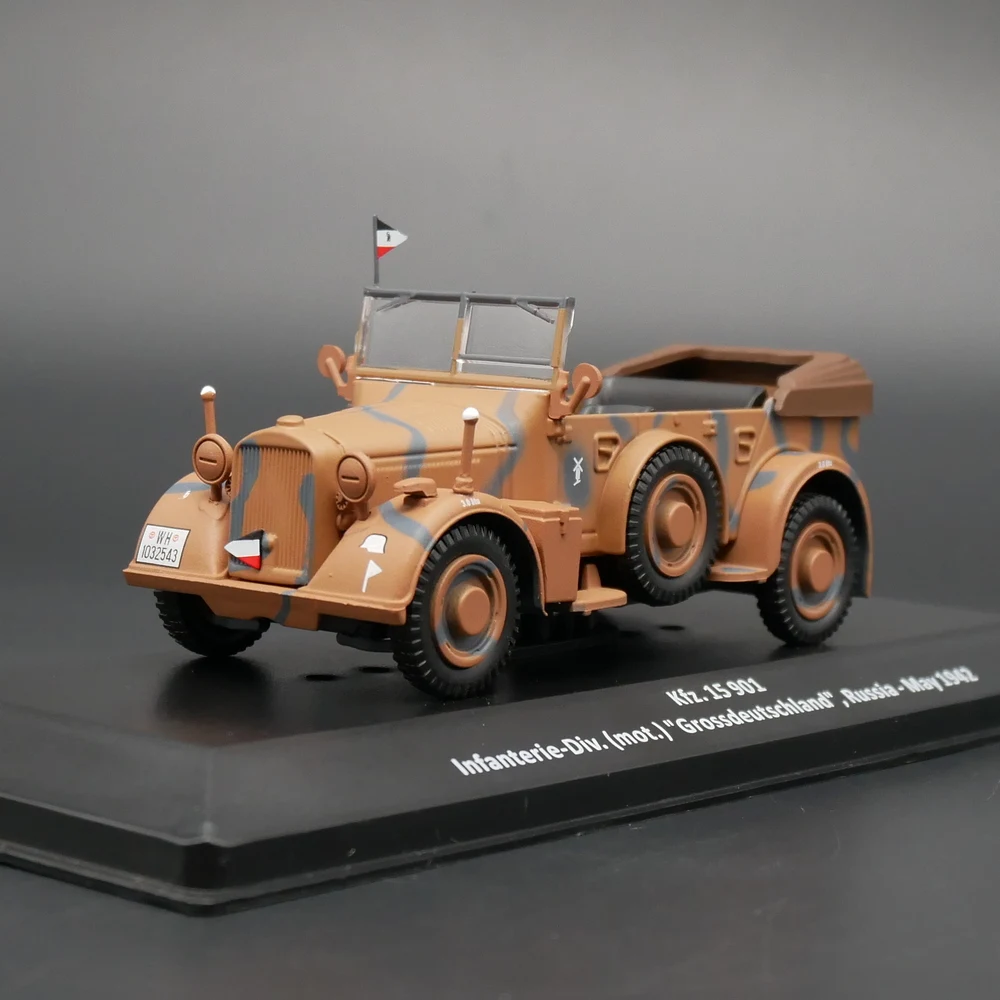 

Коллекционная модель автомобиля из сплава под давлением Ixo масштаб 1:43 Horch 901 KFZ.15 Horch Вторая мировая война немецкий командный автомобиль военный автомобиль