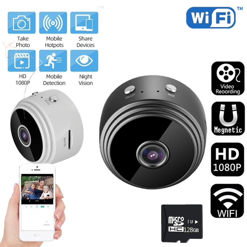 A9 Mini Camera Original 1080P IP Camera Smart Home Security IR Night Magnetic Wireless Mini Camcorder Surveillance Wifi Camera 
A9 Mini Camera Original 1080P IP Camera Smart Home Security IR Night Magnetic Wireless Mini Camcorder Surveillance Wifi Camera