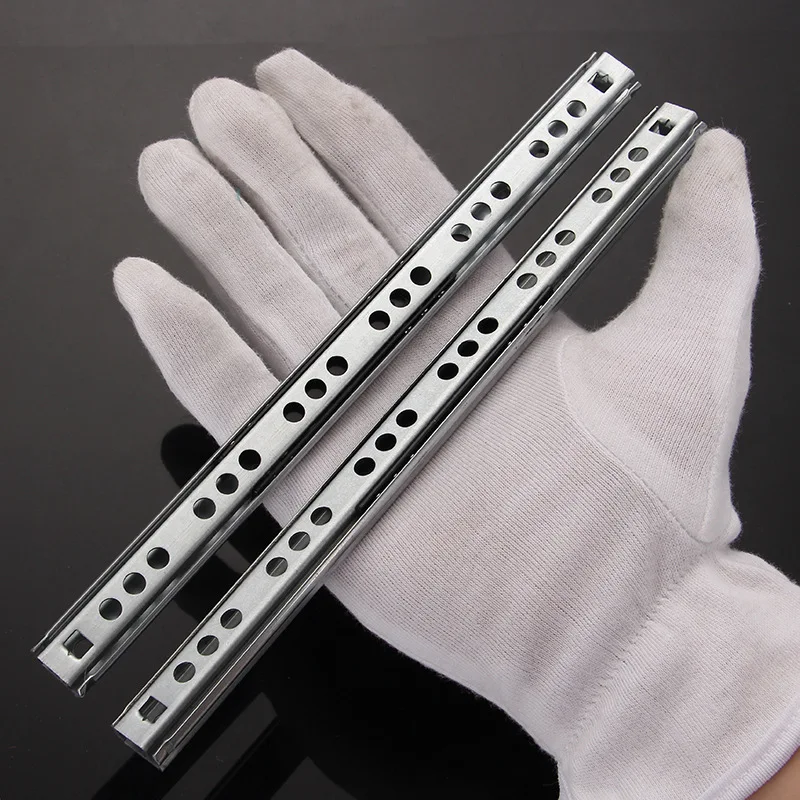 Мебельные направляющие 8"-16", стальные, шарикоподшипники
Мебельные направляющие 8"-16", стальные, шарикоподшипники