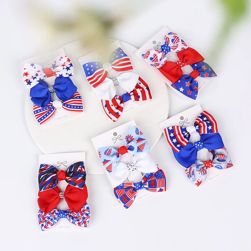 Yundfly 3pcs/lot 6.5*4cm Ribbon Bows Baby Girls Hairclips Set Pentagram Dot Stripe Bowknot Hairpins American National Day Gifts
Yundfly 3pcs/lot 6.5*4cm Ribbon Bows Baby Girls Hairclips Set Pentagram Dot Stripe Bowknot Hairpins American National Day Gifts