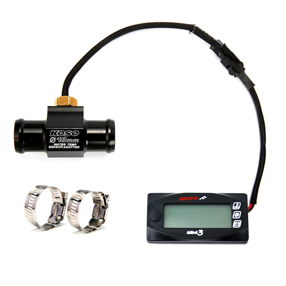 KOSO LED Display MINI 3 IN 1 Meter Motorcycle Water Temp+Time+Volt Meter with Brackets and Sensor Adapter
KOSO LED Display MINI 3 IN 1 Meter Motorcycle Water Temp+Time+Volt Meter with Brackets and Sensor Adapter