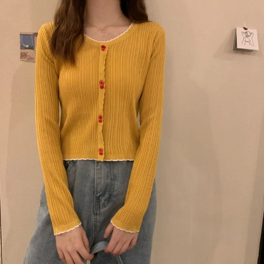 Yellow Lady V Neck Loose Tops Slim Woman Women Pullover Knitted Sweater Jumper Spring Top Cloth Clothes Coat Girl Lady Suéter
Yellow Lady V Neck Loose Tops Slim Woman Women Pullover Knitted Sweater Jumper Spring Top Cloth Clothes Coat Girl Lady Suéter