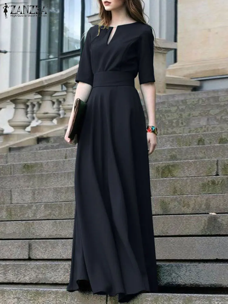 ZANZEA 3/4 Sleeve Belt O-Neck Women Summer Solid Dress Ankle Length Evening Party Prom Gown Robe Elegant Casual Loose Sundress
ZANZEA 3/4 Sleeve Belt O-Neck Women Summer Solid Dress Ankle Length Evening Party Prom Gown Robe Elegant Casual Loose Sundress