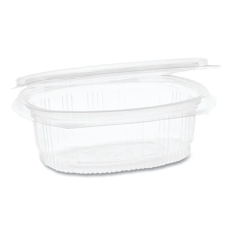 

Earth Choice PET Hinged Lid Deli Container, 12 Oz., 4.92" x 5.87" x 1.89", Clear, 200 Per Carton - PCT0CA910120000