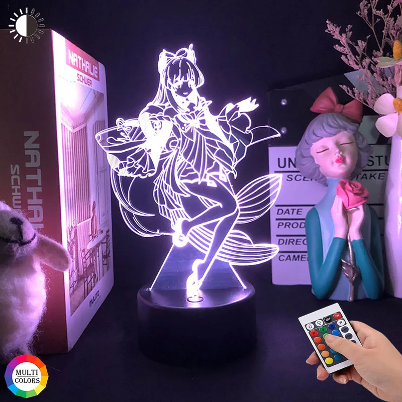 Ночной светильник Genshin Impact Sangonomiya Kokomi, 3D фигурка аниме, детский подарок, светодиодная декоративная прикроватная лампа для спальни
Ночной светильник Genshin Impact Sangonomiya Kokomi, 3D фигурка аниме, детский подарок, светодиодная декоративная прикроватная лампа для спальни