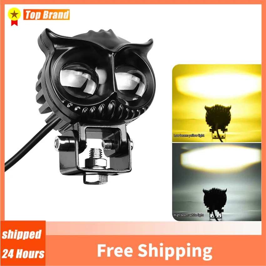1PC Dual Color Led Motorcycle Spotlight Fog Light Owl Headlight LED Motorcycle Truck Off-road Auxiliary Spot Lights Headlamp
1PC Dual Color Led Motorcycle Spotlight Fog Light Owl Headlight LED Motorcycle Truck Off-road Auxiliary Spot Lights Headlamp