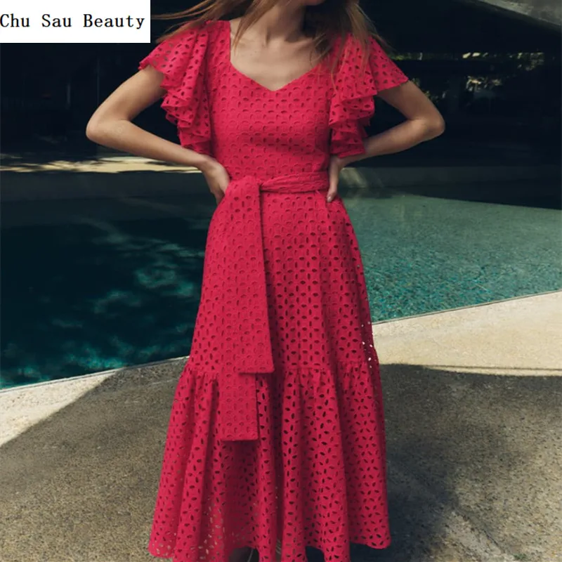 2022 ZA New Women Embroidered Hollow Midi Dress Summer Fashion High Street Sweet Show Sexy Backless Elegant Dress
2022 ZA New Women Embroidered Hollow Midi Dress Summer Fashion High Street Sweet Show Sexy Backless Elegant Dress