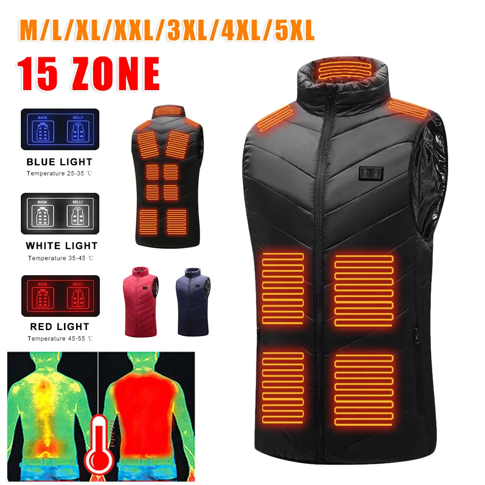 15 Heating Areas Electric Heated Jacket Women's USB Charging Heating Vest 3 Gear Smart Thermostat Winter Warm Outdoor Sportswear
15 Heating Areas Electric Heated Jacket Women's USB Charging Heating Vest 3 Gear Smart Thermostat Winter Warm Outdoor Sportswear