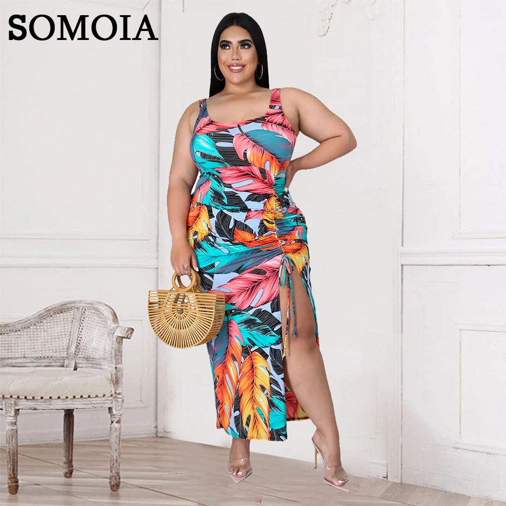 Plus Size Women Clothing Summer Fashion Print Smocked Slit Dress High Waist Skinny Square Neck Dress Wholesale Dropshipping
Plus Size Women Clothing Summer Fashion Print Smocked Slit Dress High Waist Skinny Square Neck Dress Wholesale Dropshipping