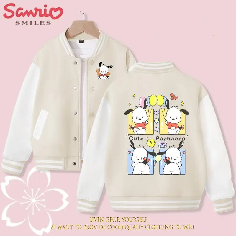 Коллекция 2023 года, бейсбольная кофта полакко Kawaii Sanrio Kuromi Cinnamoroll, Корейская Осенняя детская мультяшная спортивная одежда, милая куртка для девочек
Коллекция 2023 года, бейсбольная кофта полакко Kawaii Sanrio Kuromi Cinnamoroll, Корейская Осенняя детская мультяшная спортивная одежда, милая куртка для девочек