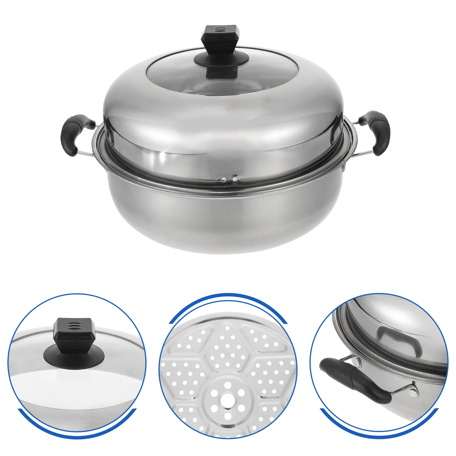 Pot Stainless Steamer Steel Stack Set Steam Saucepot Layer Steaming Stockpot Double Kitchen Tier Lid Home
Pot Stainless Steamer Steel Stack Set Steam Saucepot Layer Steaming Stockpot Double Kitchen Tier Lid Home
