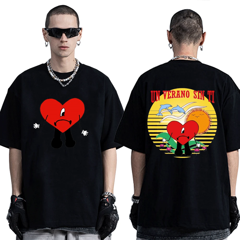 Bad Bunny UN VERANO SIN TI Music Album Double Sided Print T Shirt Unisex Clothing Hip Hop Street T-shirt Short Sleeve Black Tees
Bad Bunny UN VERANO SIN TI Music Album Double Sided Print T Shirt Unisex Clothing Hip Hop Street T-shirt Short Sleeve Black Tees