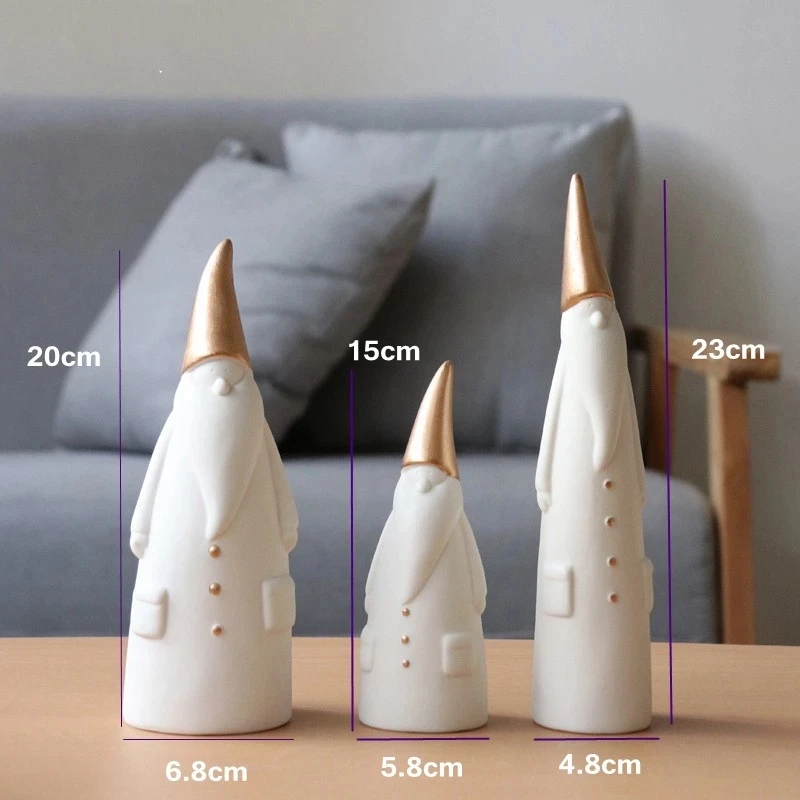 Nordic White Gift 3Pcs/Set Ceramics Santa Clause Figurines Scandinavia Style Christmas Decoration Statue Home Decoration
Nordic White Gift 3Pcs/Set Ceramics Santa Clause Figurines Scandinavia Style Christmas Decoration Statue Home Decoration