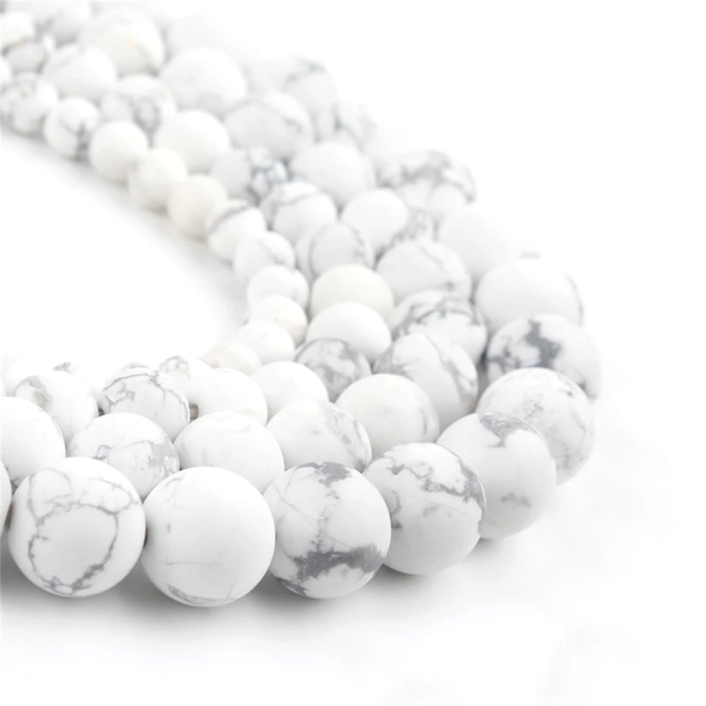 Suino Frosted Natural Howlite Stone Beads White Turquoise Jewelry Accessories Bracelets Beads for Jewelry Making
Suino Frosted Natural Howlite Stone Beads White Turquoise Jewelry Accessories Bracelets Beads for Jewelry Making