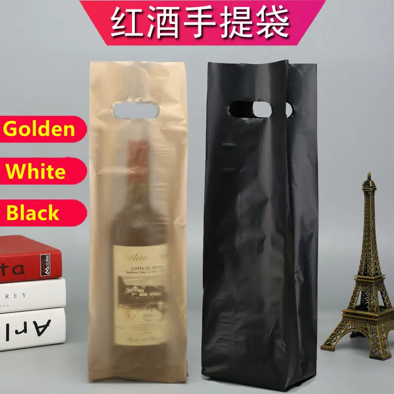 50pcs Golden Single Double bottle Red Wine Handle Bag Plastic Gift Tote Bag Beer Packaging Box Champagne Glass Bottle Gift Bag
50pcs Golden Single Double bottle Red Wine Handle Bag Plastic Gift Tote Bag Beer Packaging Box Champagne Glass Bottle Gift Bag