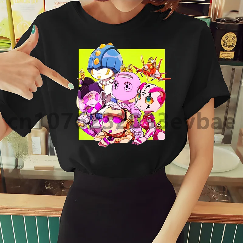 JoJo Bizarre Adventure Star Platinum Yoshikage T-Shirt Women Short Sleeve Summer Fashion Tshirt Casual White T Shirt
JoJo Bizarre Adventure Star Platinum Yoshikage T-Shirt Women Short Sleeve Summer Fashion Tshirt Casual White T Shirt