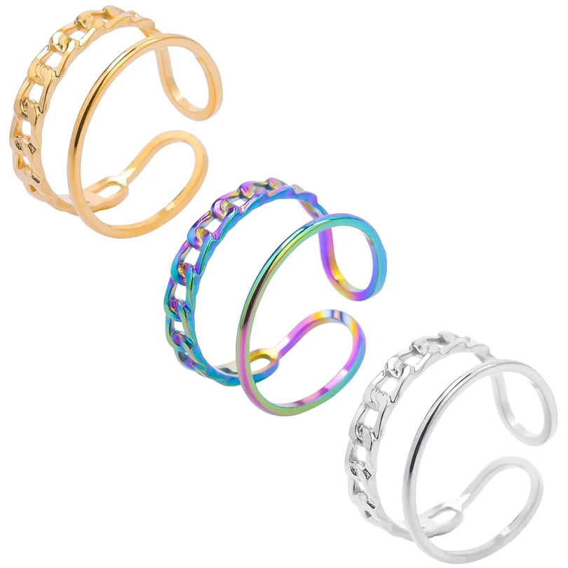 5pcs/Lot Stainless Steel Charms Gold/Silver Color Anti Stress Knuckle Tail Rings Jewelry Rings For Women Wholesale Items Bulk
5pcs/Lot Stainless Steel Charms Gold/Silver Color Anti Stress Knuckle Tail Rings Jewelry Rings For Women Wholesale Items Bulk