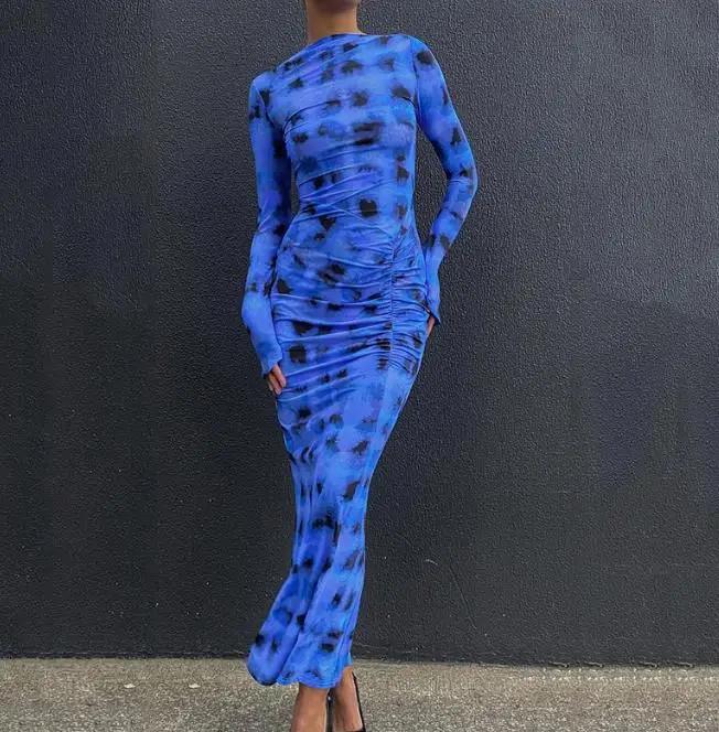 Women's Long Dress 2023 Autumn New Fashion Tie Dye Printed Tight Long Sleeve Dress Draped Elegant Party Dress Evening Dress
Women's Long Dress 2023 Autumn New Fashion Tie Dye Printed Tight Long Sleeve Dress Draped Elegant Party Dress Evening Dress