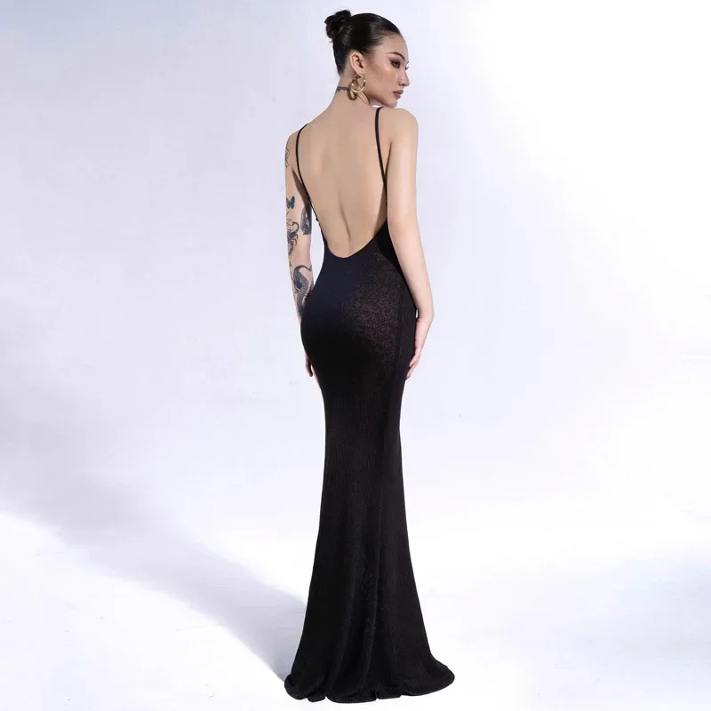 European New Sheer Evening Dresses Retro Fashionable Temperament Floor Length Party Dress Sexy Backless Slim Prom Dresses
European New Sheer Evening Dresses Retro Fashionable Temperament Floor Length Party Dress Sexy Backless Slim Prom Dresses