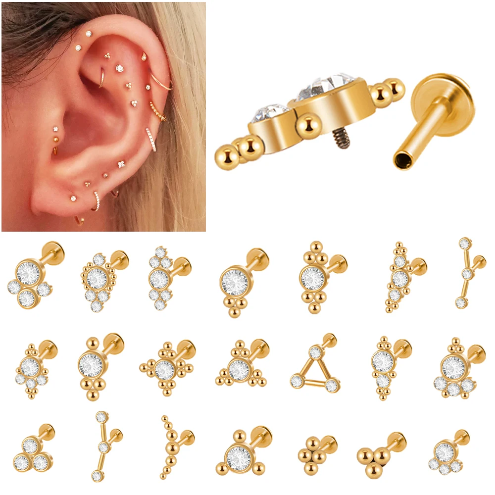 1PC 316L Surgical Steel 16G Gold Plated Cz Labret Lip Ring Crystal Cluster Ear Cartilage Tragus Helix Daith Piercing Jewelry 
1PC 316L Surgical Steel 16G Gold Plated Cz Labret Lip Ring Crystal Cluster Ear Cartilage Tragus Helix Daith Piercing Jewelry