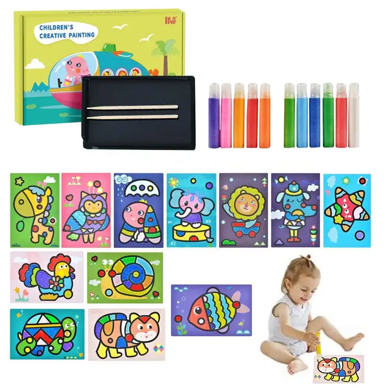 DIY Color Sand Painting Set for Kids Color Perception Multipurpose Sand Painting Bottle Handmade Toy for Making 3D Art Pictures
DIY Color Sand Painting Set for Kids Color Perception Multipurpose Sand Painting Bottle Handmade Toy for Making 3D Art Pictures