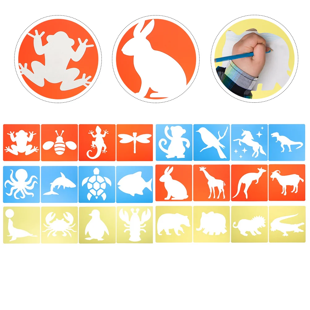 24pcs Kids Painting Animals Templates DIY Drawing Stencils Street Drawing Stencils
24pcs Kids Painting Animals Templates DIY Drawing Stencils Street Drawing Stencils