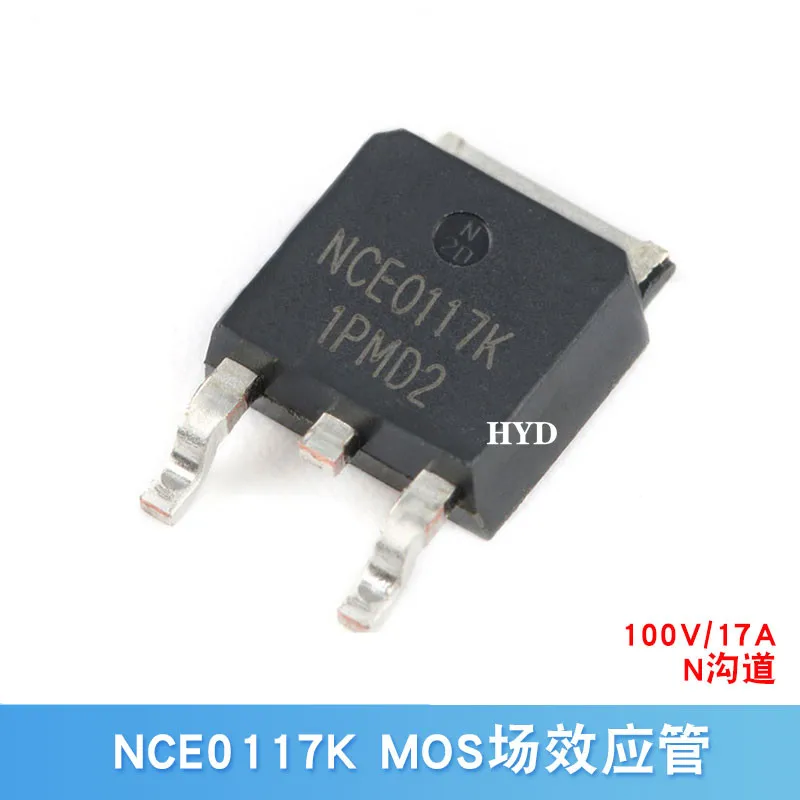 

10PCS NCE0117K 100V/17A MOS FET n-channel TO-252-2