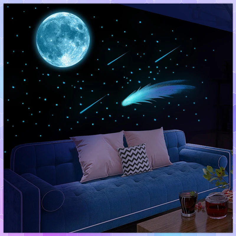 Blue Moon Luminous Sticker Meteor Glow In The Dark Wall Stickers For Kids Baby Room Bedroom Nursery Ceiling Wallpaper Home Decor
Blue Moon Luminous Sticker Meteor Glow In The Dark Wall Stickers For Kids Baby Room Bedroom Nursery Ceiling Wallpaper Home Decor