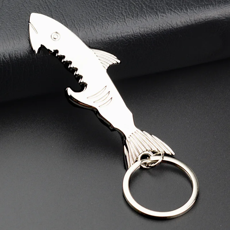 New Creative Zinc Alloy Metal Bottle Opener Keychain Shark Shape Can Opener Gift Kitchen Tools Gadgets Accessories
New Creative Zinc Alloy Metal Bottle Opener Keychain Shark Shape Can Opener Gift Kitchen Tools Gadgets Accessories