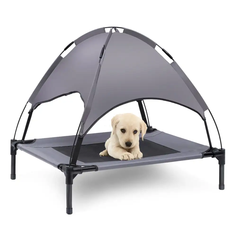 Dog Bed with Canopy, Outdoor Dog Bed, Pet Canopy With Cot, Premium 210D Polyester Canopy, Deluxe 600D PVC W/ 2x1 Textilene
Dog Bed with Canopy, Outdoor Dog Bed, Pet Canopy With Cot, Premium 210D Polyester Canopy, Deluxe 600D PVC W/ 2x1 Textilene