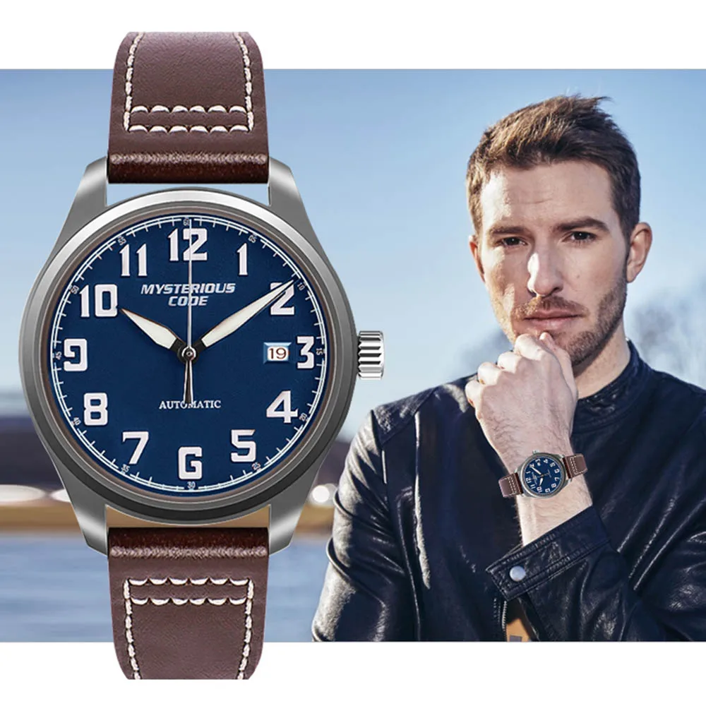 40mm Classic Retro Pilot Automatic Mechanical Movement Luminous Waterproof Sapphire Glass Leather Men's Watches Luxury Watch
40mm Classic Retro Pilot Automatic Mechanical Movement Luminous Waterproof Sapphire Glass Leather Men's Watches Luxury Watch