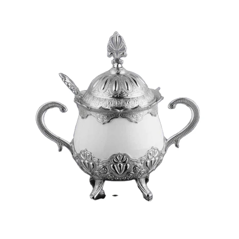Ceramic Sugar Bowl Silver Gold Porcelain Sugar Bowl With Spoon Candy Container Fancy Bar Set Kitchenware Made In Turkey For Gift
Ceramic Sugar Bowl Silver Gold Porcelain Sugar Bowl With Spoon Candy Container Fancy Bar Set Kitchenware Made In Turkey For Gift