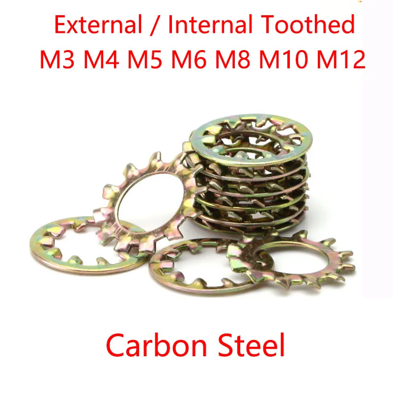 30Pcs M3 M4 M5 M6 M8 M10 M12 Carbon Steel External / Internal Toothed Serrated Lock Washer Shakeproof Star Gasket
30Pcs M3 M4 M5 M6 M8 M10 M12 Carbon Steel External / Internal Toothed Serrated Lock Washer Shakeproof Star Gasket