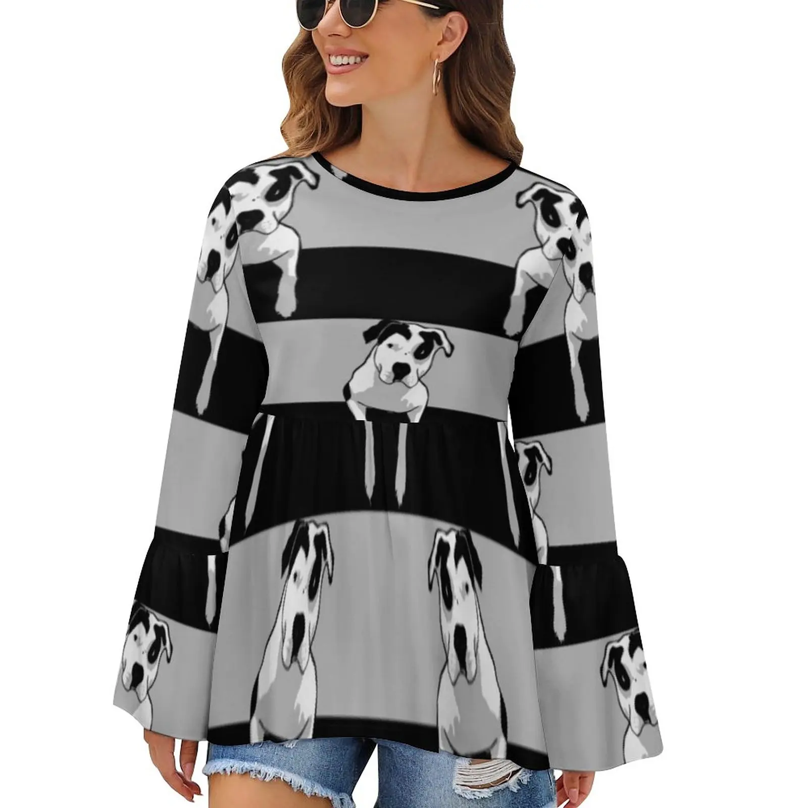 Pit Bull Tshirt Dog Simple Long Sleeve Ladies T Shirt Street Style Graphic Tee Shirt
Pit Bull Tshirt Dog Simple Long Sleeve Ladies T Shirt Street Style Graphic Tee Shirt