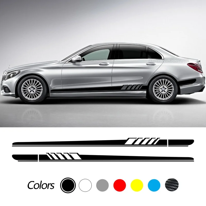 Car Stickers Side Stripe Skirt Decals for Mercedes Benz C Class W205 C63 C180 C200 C300 C350 C43 coupe W204 W203 AMG Accessories
Car Stickers Side Stripe Skirt Decals for Mercedes Benz C Class W205 C63 C180 C200 C300 C350 C43 coupe W204 W203 AMG Accessories