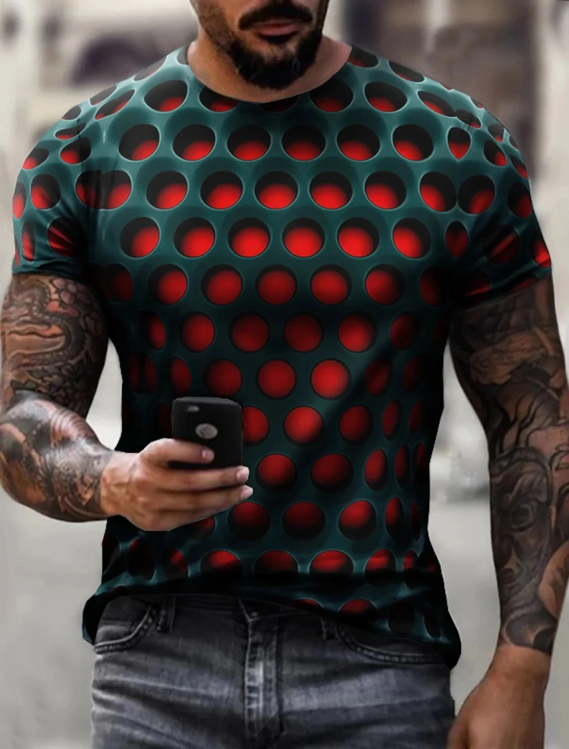 2022 New Men's Unisex Tee T Shirt 3D Print Graphic Optical Illusion Round Neck Casual Short Sleeve Tops Streetwear Man's Tshirt
2022 New Men's Unisex Tee T Shirt 3D Print Graphic Optical Illusion Round Neck Casual Short Sleeve Tops Streetwear Man's Tshirt