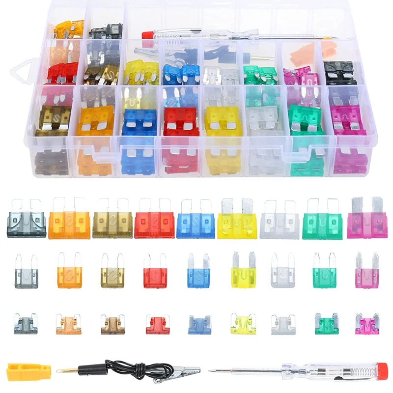 Fuses Assortment Kit, Automotive Fuses, Blade Type Fuse Assortment Kit, 306 PCS Standard & Mini & Low Profile Mini Fuse
Fuses Assortment Kit, Automotive Fuses, Blade Type Fuse Assortment Kit, 306 PCS Standard & Mini & Low Profile Mini Fuse