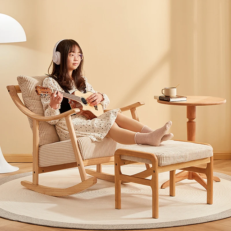 Living Room Arm Rocking Chair Soft Wood Relax Lazy Single Lounge Stools Wooden Reading Adults Sedie Da Soggiorno Home Items
Living Room Arm Rocking Chair Soft Wood Relax Lazy Single Lounge Stools Wooden Reading Adults Sedie Da Soggiorno Home Items