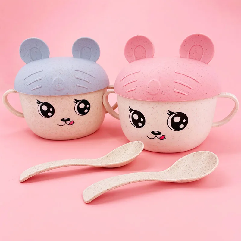 Kids Dishes Cute Baby Feeding Food Tableware Wheat Cartoon Children Eating Dinnerware Set Anti-hot Plate Training Bowl+Spoon+Lid
Kids Dishes Cute Baby Feeding Food Tableware Wheat Cartoon Children Eating Dinnerware Set Anti-hot Plate Training Bowl+Spoon+Lid