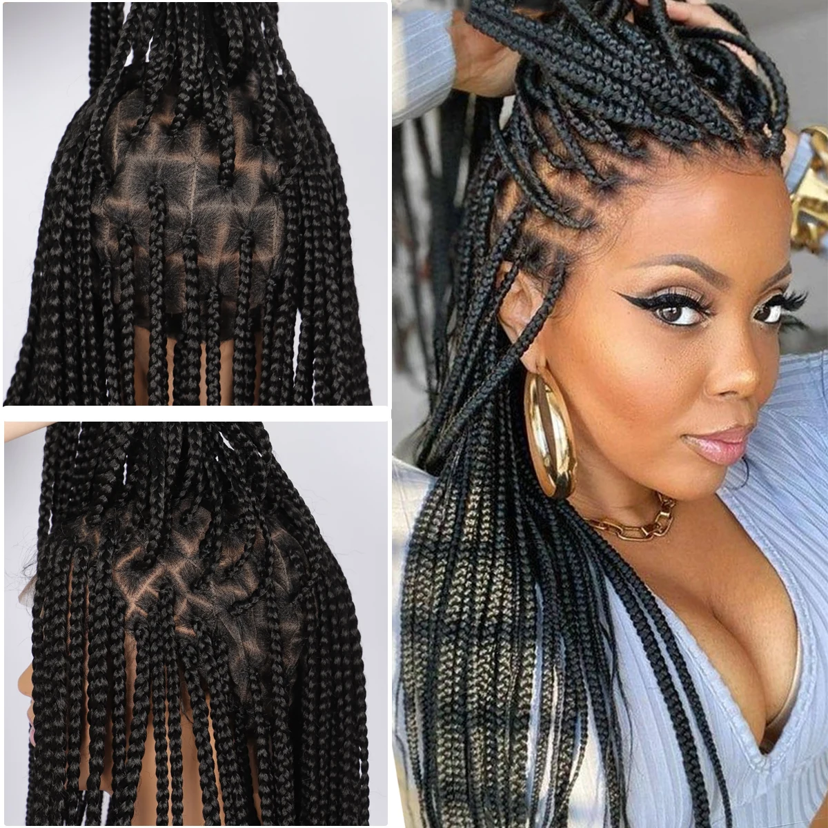 Free Part Glueless Braided Box Braids Full Lace Front Wig For Black Women Babyhair Preplucked High Temperature Fiber Synthetic
Free Part Glueless Braided Box Braids Full Lace Front Wig For Black Women Babyhair Preplucked High Temperature Fiber Synthetic