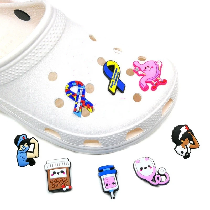 Single Sale PVC Autism Awareness Heart Lung Shoe Charms Hospital Medical Series Shoes Accessories Fit Croc Wristbands Kids Gifts
Single Sale PVC Autism Awareness Heart Lung Shoe Charms Hospital Medical Series Shoes Accessories Fit Croc Wristbands Kids Gifts