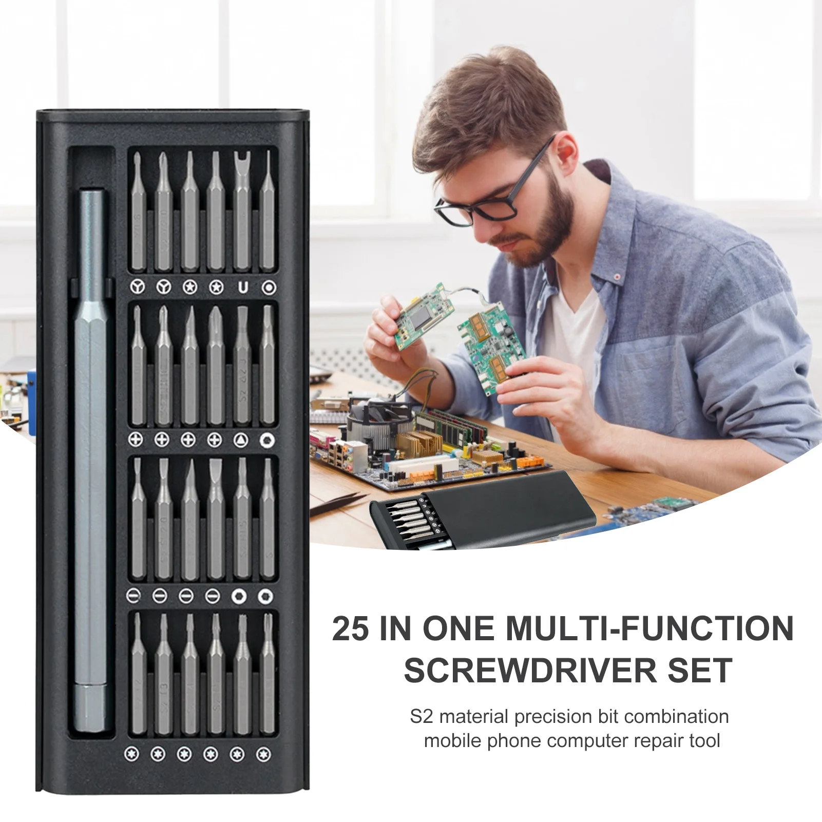 Screwdriver Set Magnetic Screw Driver Kit Bits Precision Electric For XiaomiIphone Computer Tri Wing Torx Screwdrivers Small
Screwdriver Set Magnetic Screw Driver Kit Bits Precision Electric For XiaomiIphone Computer Tri Wing Torx Screwdrivers Small