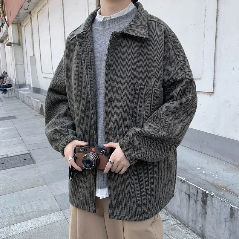 Винтажная куртка мужской костюм осень-зима корейский стиль свободная повседневная куртка
Винтажная куртка мужской костюм осень-зима корейский стиль свободная повседневная куртка