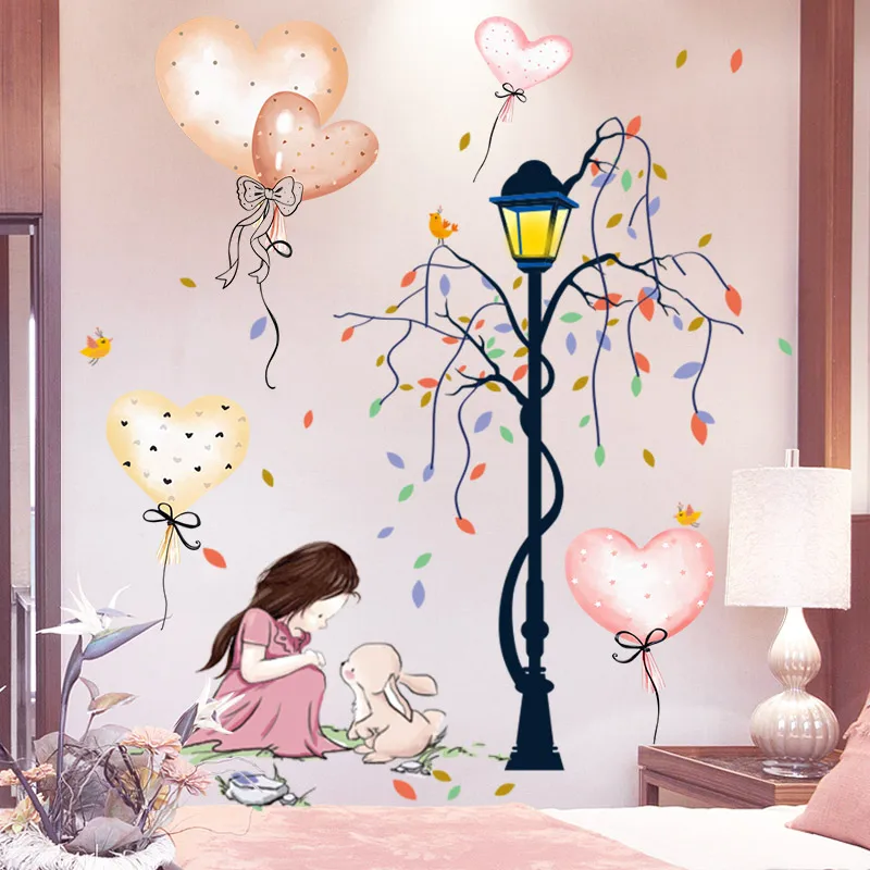 Cartoon Balloons Wall Stickers DIY Street Light Girl Wall Decals for Kids Rooms Baby Bedroom Children Nursery Home Decoration
Cartoon Balloons Wall Stickers DIY Street Light Girl Wall Decals for Kids Rooms Baby Bedroom Children Nursery Home Decoration