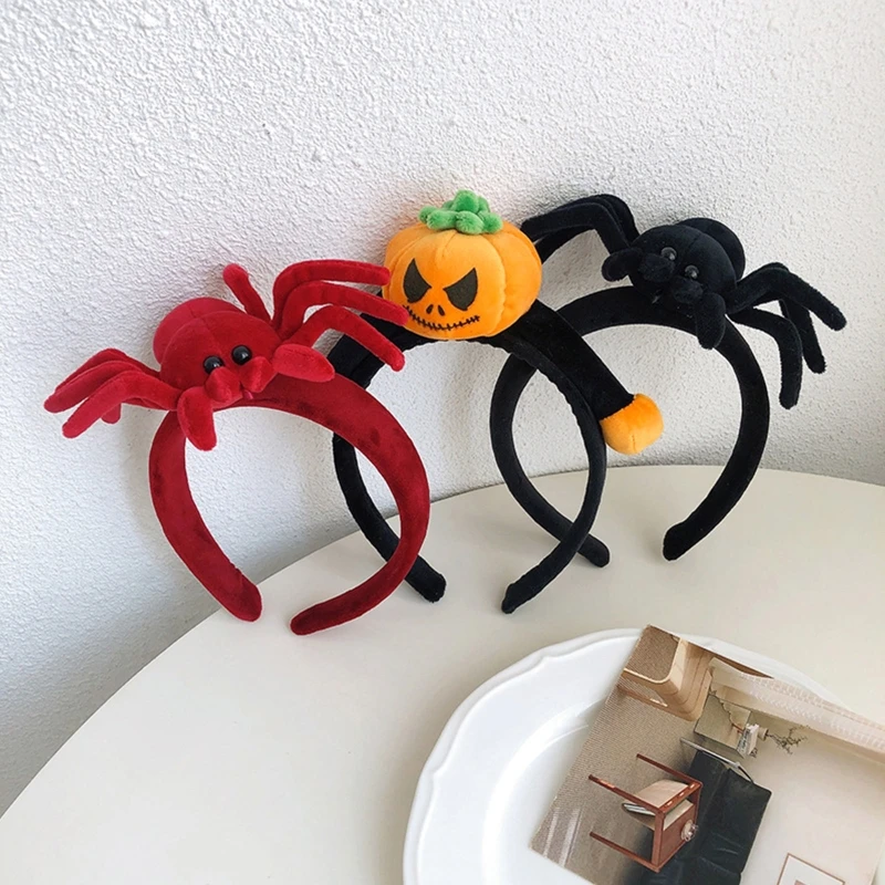 

Cartoon Headband Pumpkin/Spider Shape Hair Hoop Rave Party Headpiece Hair Band Party Cosplay Costume Props Unisex