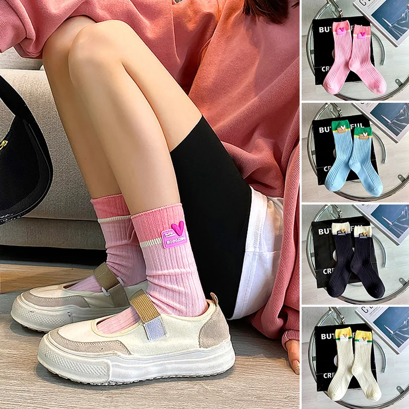 1 Pair Stripe Love Socks For Women Cotton Letter Embroidery Kawaii Socks Summer Harajuku Thin Casual Long Tube Socks
1 Pair Stripe Love Socks For Women Cotton Letter Embroidery Kawaii Socks Summer Harajuku Thin Casual Long Tube Socks