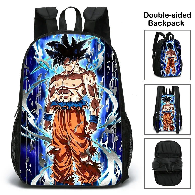New Cool Double-sided Schoolbag Japanese Anime Around Dragon Ball Super Saiyan Goku Student Backpack
New Cool Double-sided Schoolbag Japanese Anime Around Dragon Ball Super Saiyan Goku Student Backpack