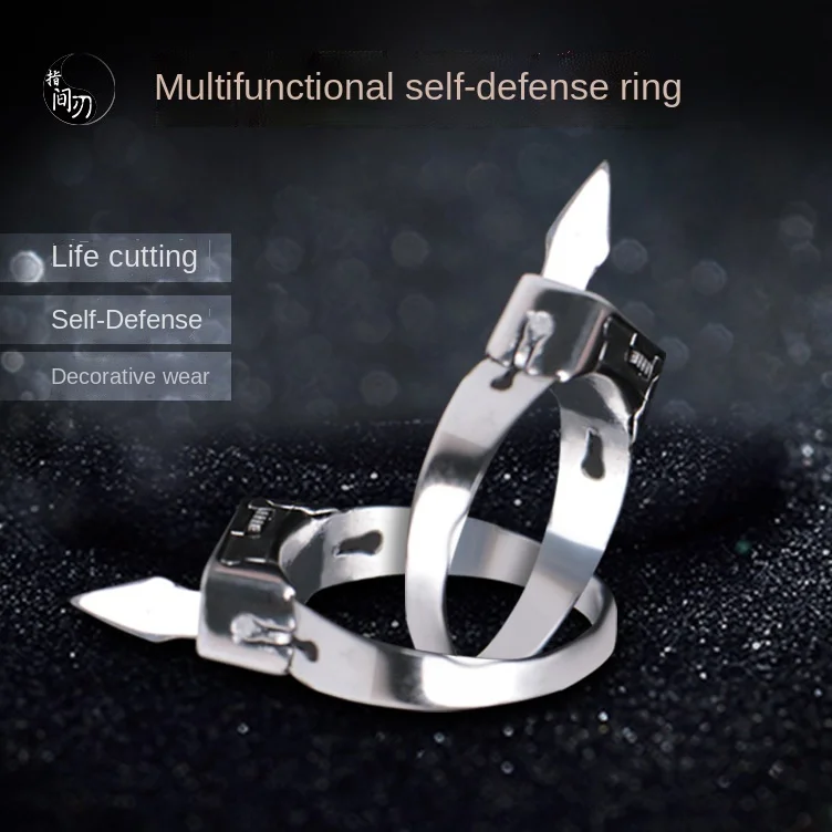 316L Stainless Steel Self-Defense Ring Invisible Multi-Function Knife Female Emergency Anti-Wolf Weapon Female/Male Gift
316L Stainless Steel Self-Defense Ring Invisible Multi-Function Knife Female Emergency Anti-Wolf Weapon Female/Male Gift