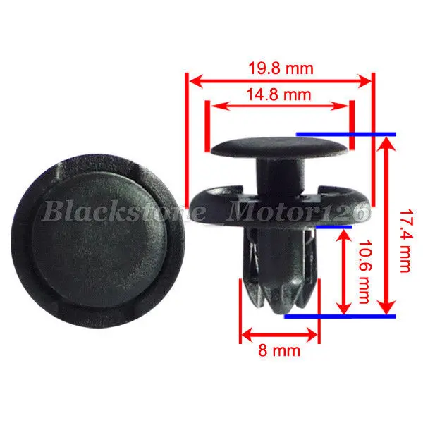 50Pcs Nylon Bumper Fastener Rivet Clips & Engine Retainer 8mm Hole Auto Body Clips for for 91512-SX0-003
50Pcs Nylon Bumper Fastener Rivet Clips & Engine Retainer 8mm Hole Auto Body Clips for for 91512-SX0-003